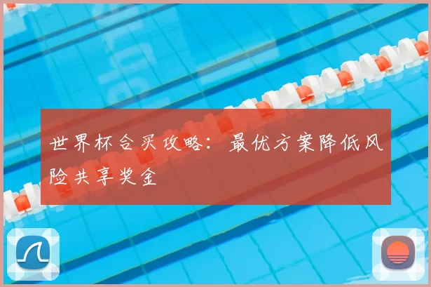 世界杯合买攻略:最优方案降低风险共享奖金